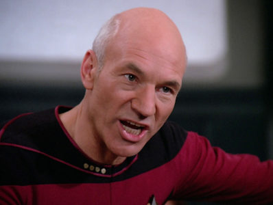 Jean-Luc Picard (Patrick Stewart) from "Star Trek: The Next Generation," 1989 episode "The Measure of a Man"